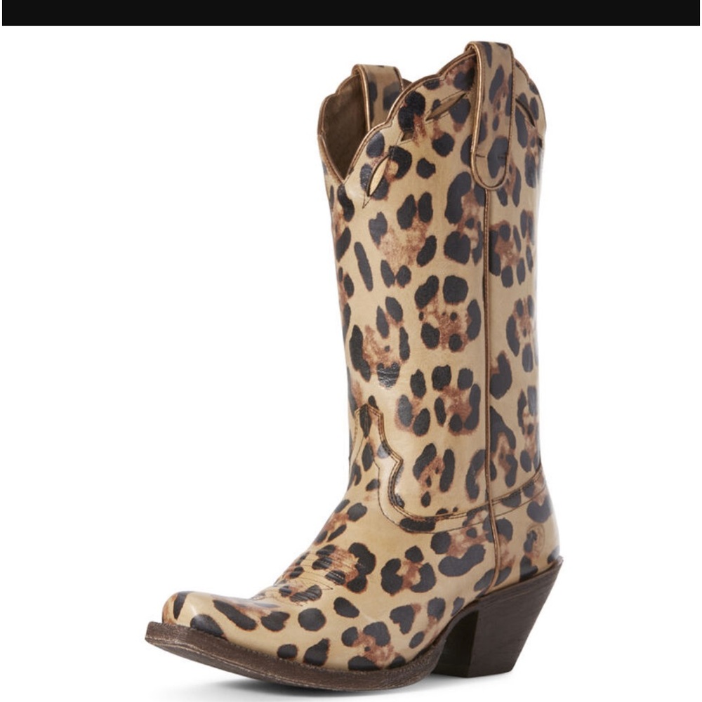 ARIAT size 7.5 Leopard LaRue Western Boot